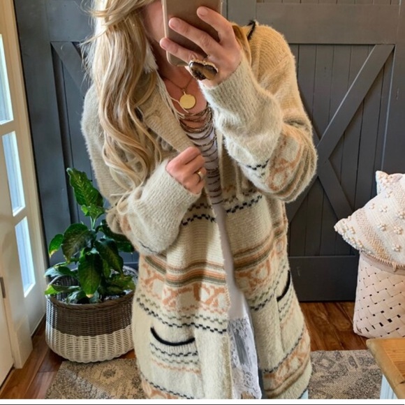 New Cozy Oversized Hooded Pocketed Long Cardigan Sweater Coat - Picture 7 of 8